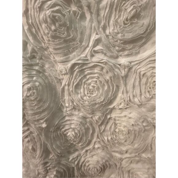 Calvin Klein Womens Dress Sleeveless Strapless 14 White Mini Rose Texture Zip We - Picture 2 of 5